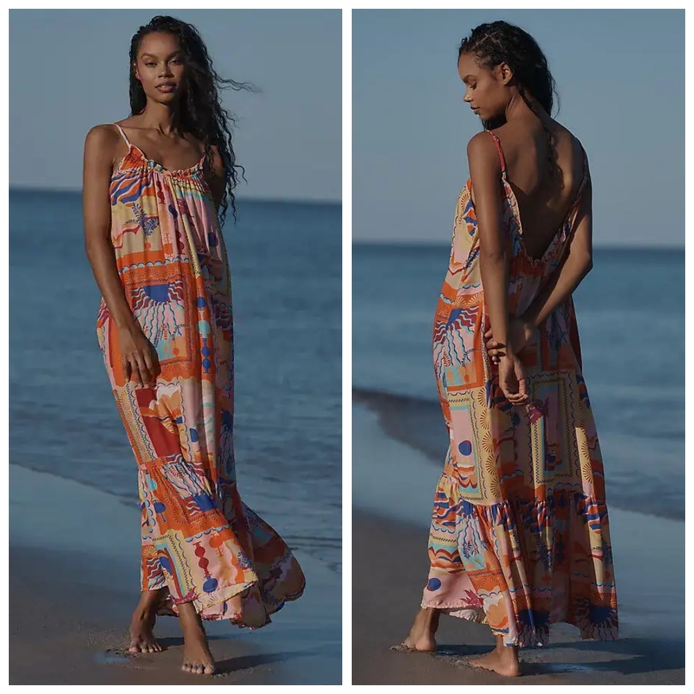 CELANDINE By Anthropologie The Malika Gauze Maxi Dress - Picture 13 of 15
